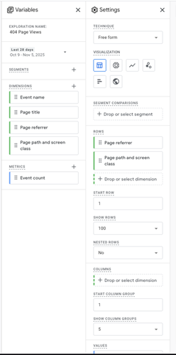 How to set up your 404 report part 1